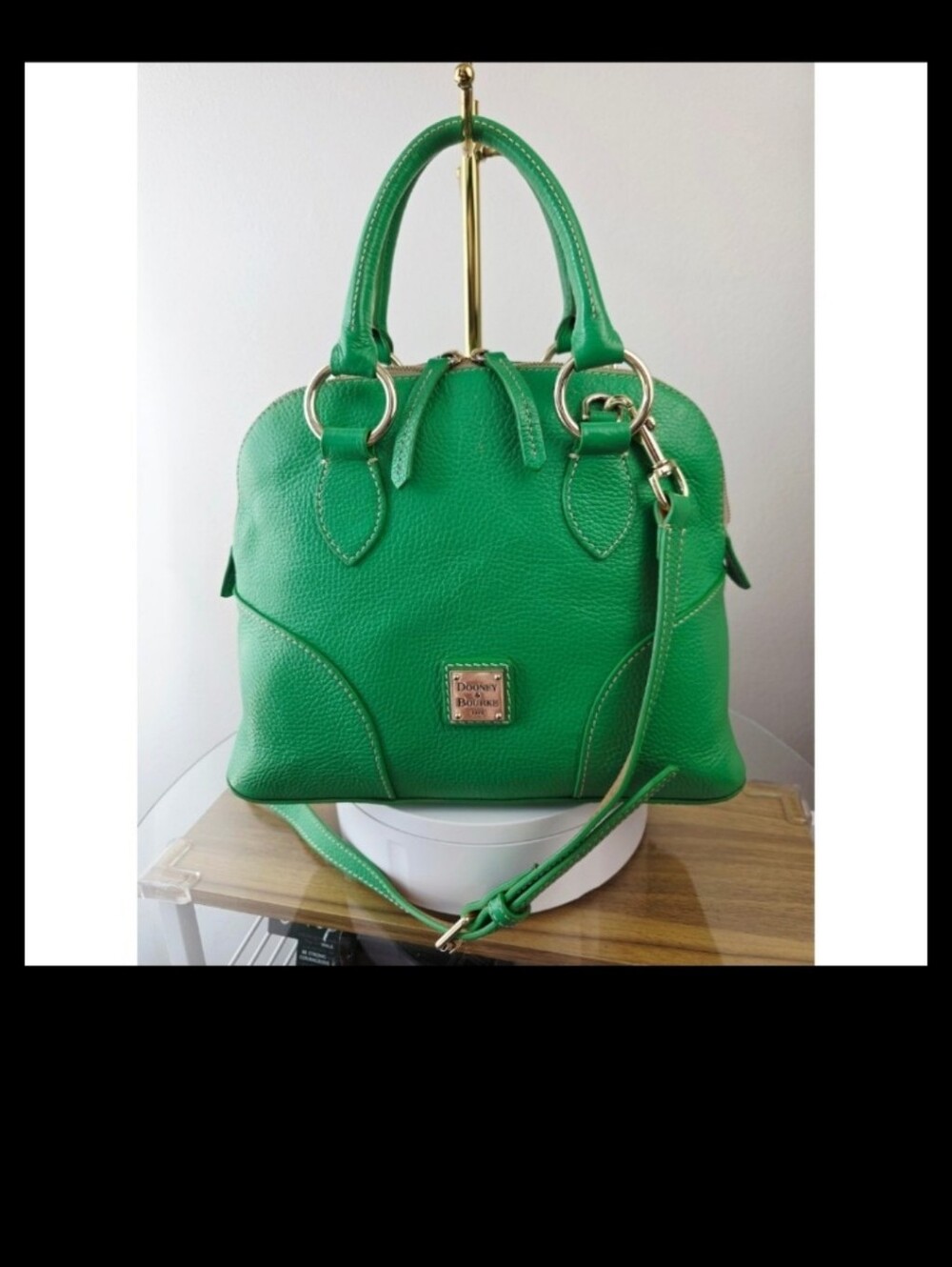 Dooney & Bourke Emerald Green Pebbled Leather Satchel